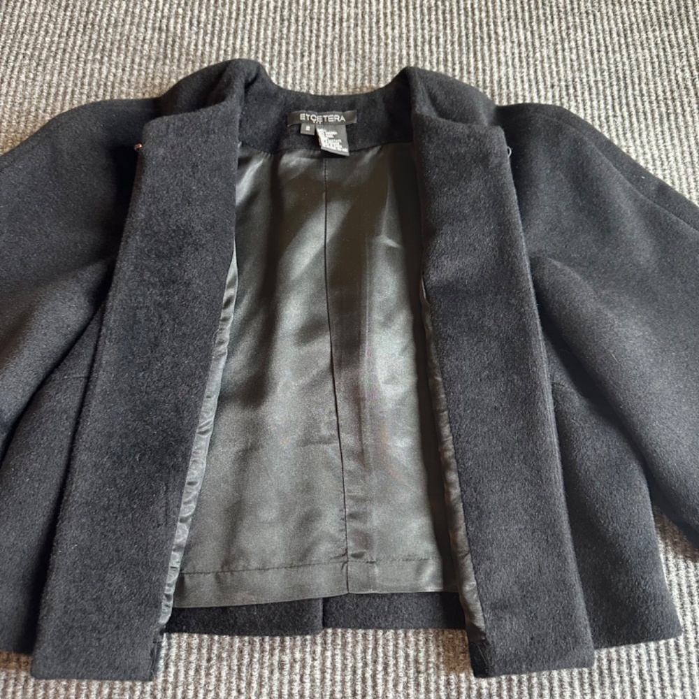 Etcetera Angora Wool Blend Jacket In Black Women'… - image 5